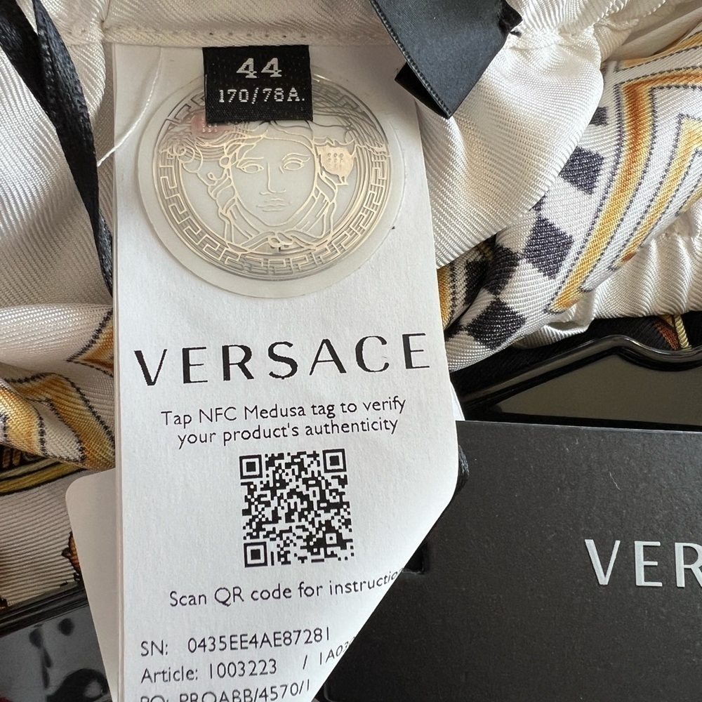 Versace Heritage Print Silk Joggers - Picture 7 of 15